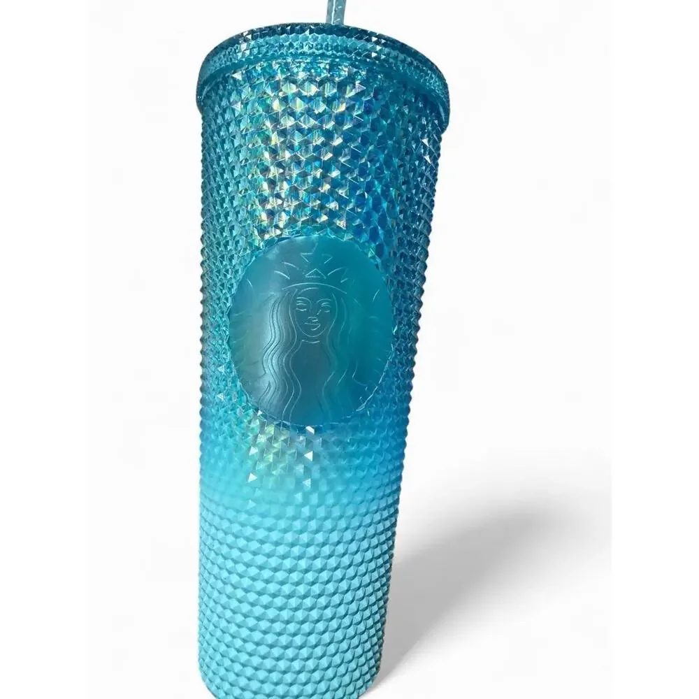 2023 Starbucks Gradient Blue Bling Ombre Studded Tumbler Venti Cup 24oz NEW